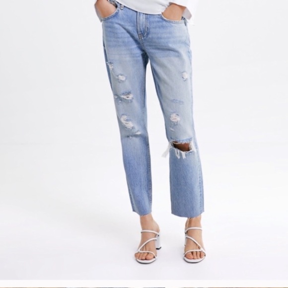 NWT Zara The Cigarette Denim in Sunrise Blue 💙 - Picture 3 of 9